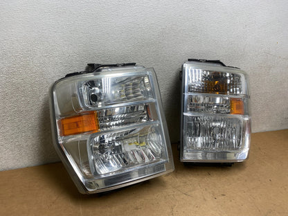 2008-2014 Ford Econoline E150 E250 E350 Left+Right Headlights X4927 DW2