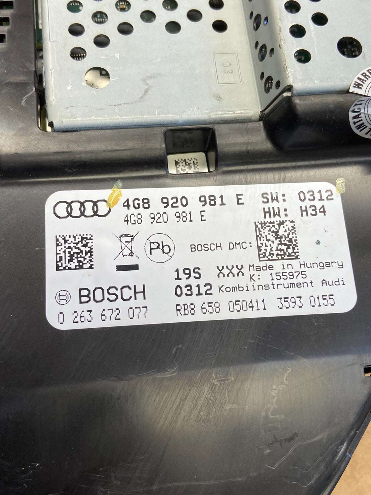 2012 - 2016 Audi A6 Speedometer Cluster Gauge AI6207 DW6