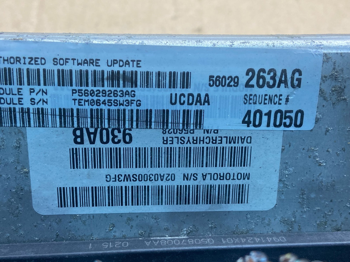 2005 Dodge Ram 1500 Engine Computer 5.7L ECM ECU P56029263AG AF9050 DG2