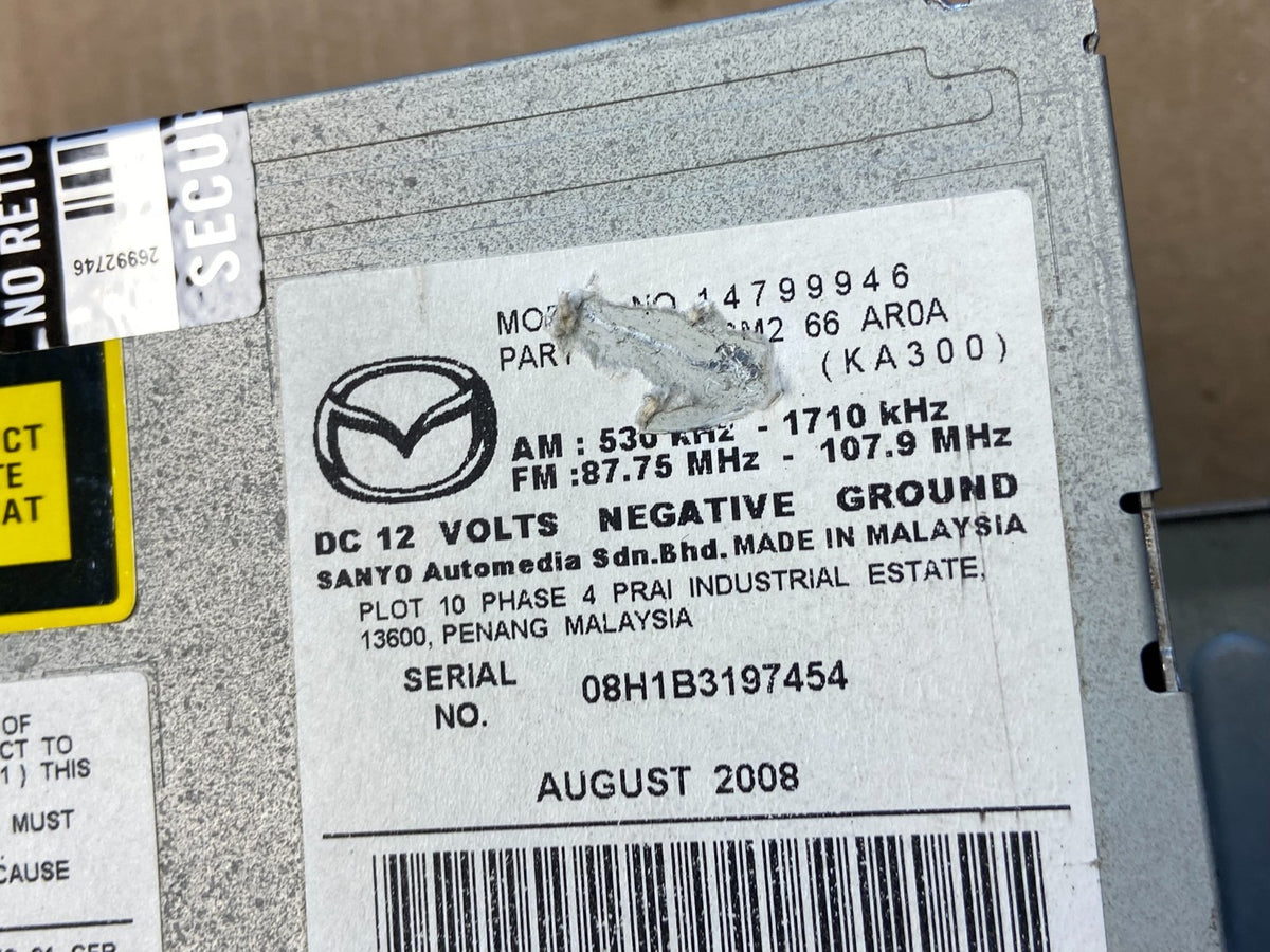 2010 to 2011 Mazda 3 Radio Cd Player BBM266AR0A AH1537 PS6