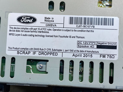2015 2016 Ford Escape Radio Receiver ID cj5t-19c107-fb AD9524 DG6