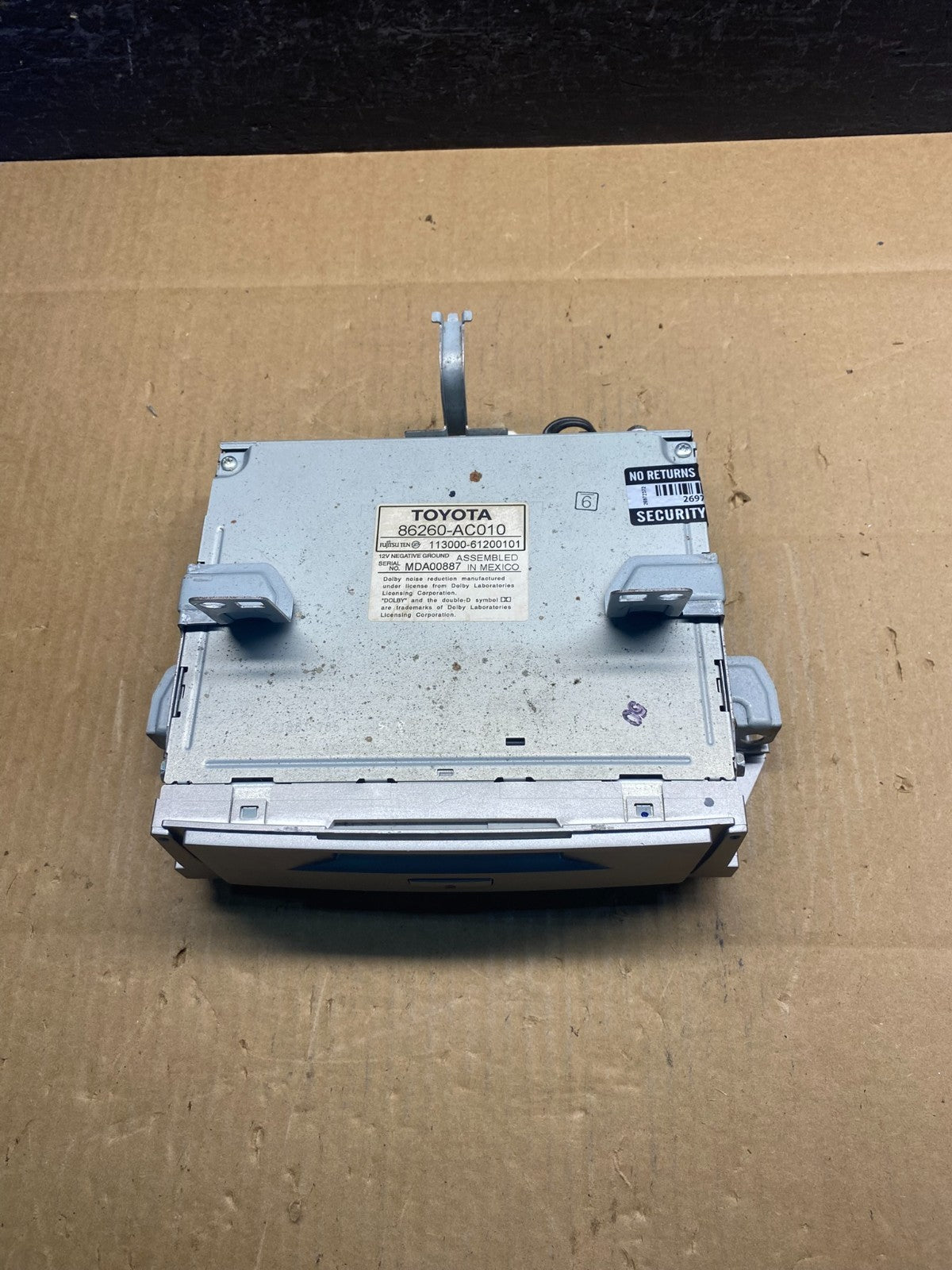 2005 2006 2007 Toyota Avalon Stereo Cassette Player AD1586 DW3