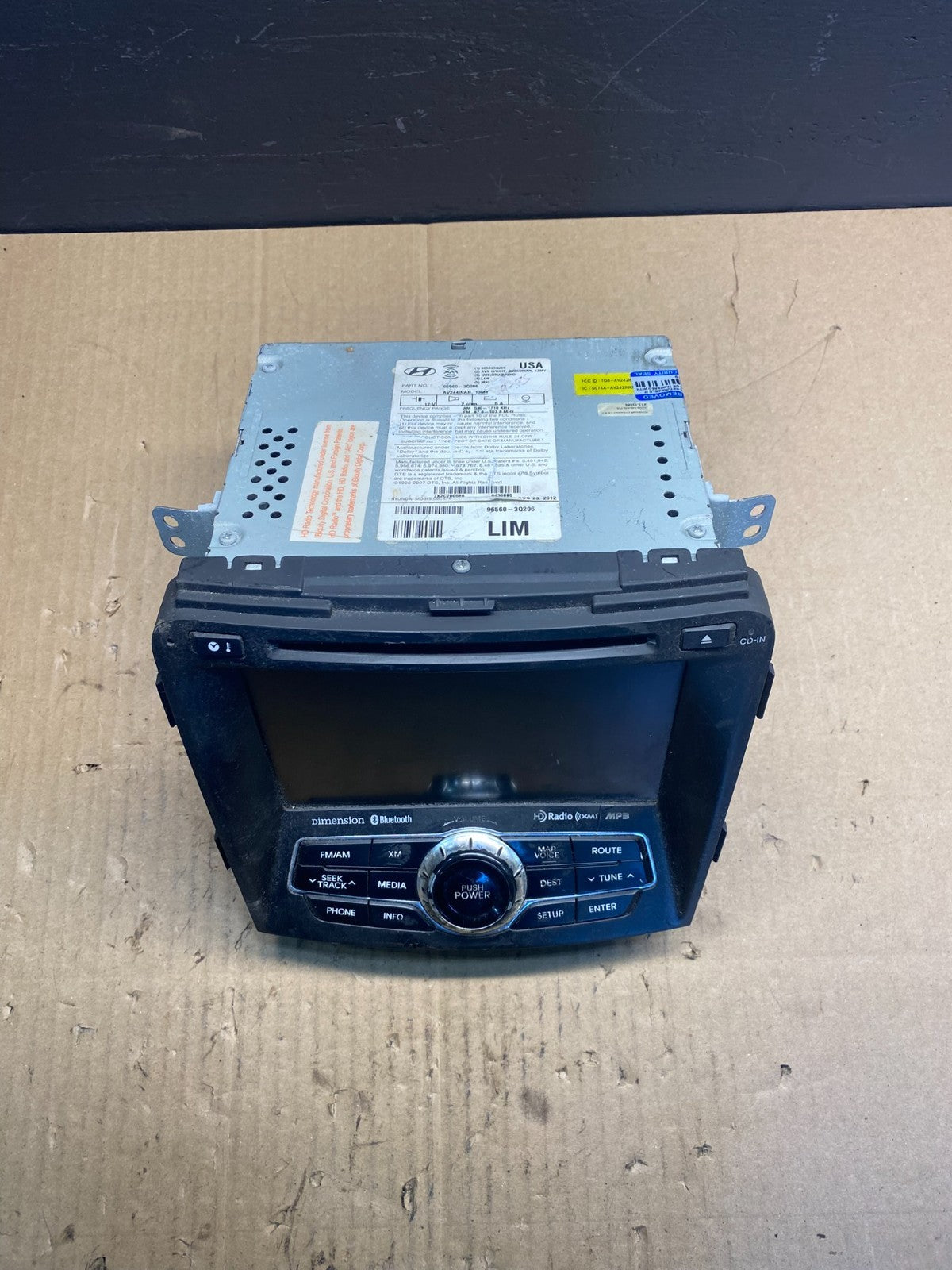 2011 to 2014 Hyundai Sonata Radio Navigation Screen Display ab4357 DG4