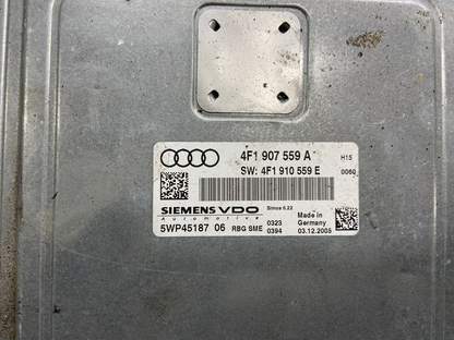 2006 to 2008 Audi A6 3.2L Engine Computer Module ECM 4F1910559E I1968 PS2