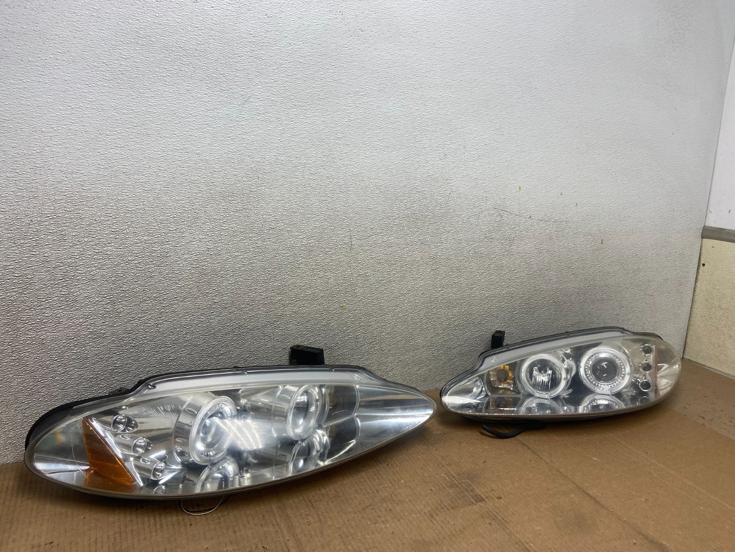 1995-1996 Mitsubishi Eclipse Left+Right Set LED Chrome Headlight AA6214 DG2