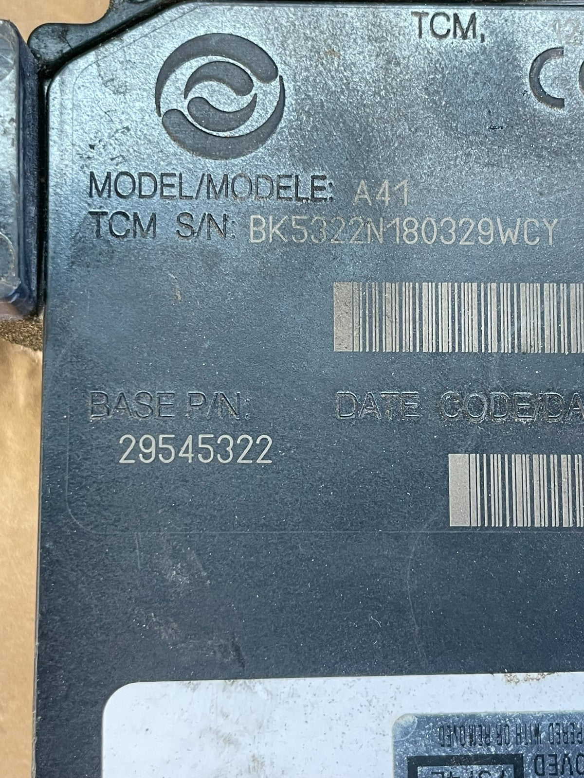 Allison Transmission Control Module 29545322 AC9657 DG2