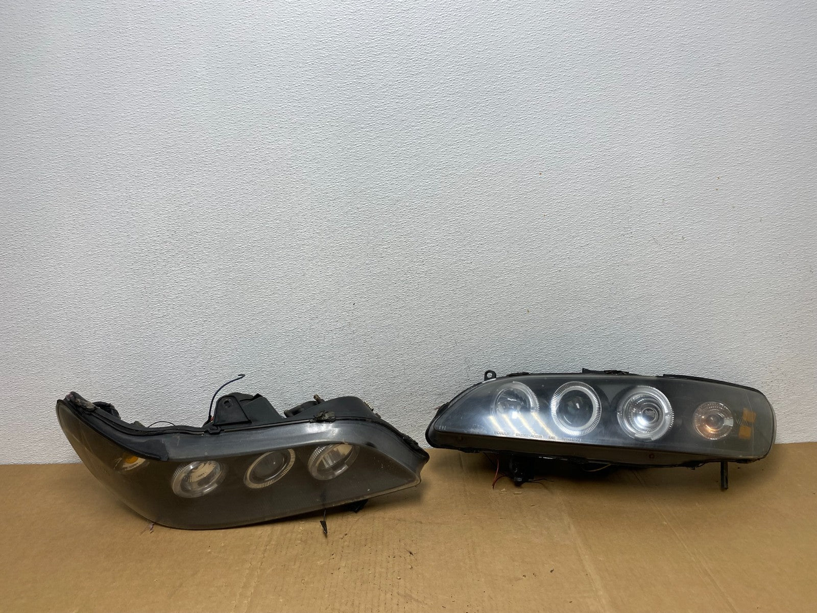 1998=2002 Honda Accord Black Left+Right Set Side LED Black Headlights ac8449 DG0