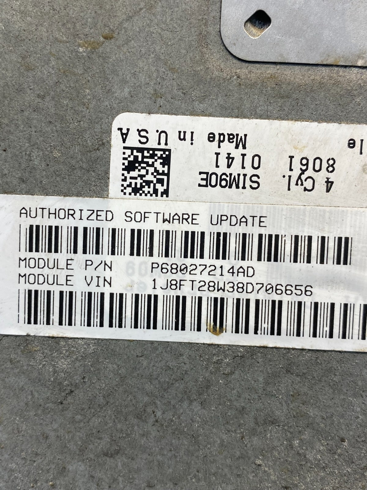 2008 Jeep Compass PCM ECM ECU Engine Computer Module p68027214ad AD3489 DG2