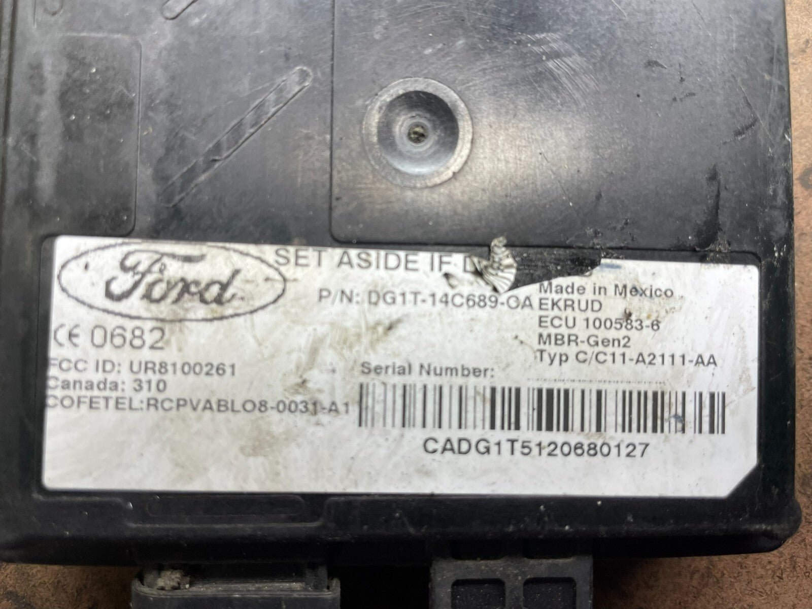 2013 to 2018 Ford Lincoln Rear Radar Blind Spot Module i7024 PS2