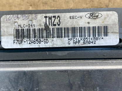 1997 Ford E350 ECM ECU Engine Computer Module f7uf-12a650-sd AF8922 DG2