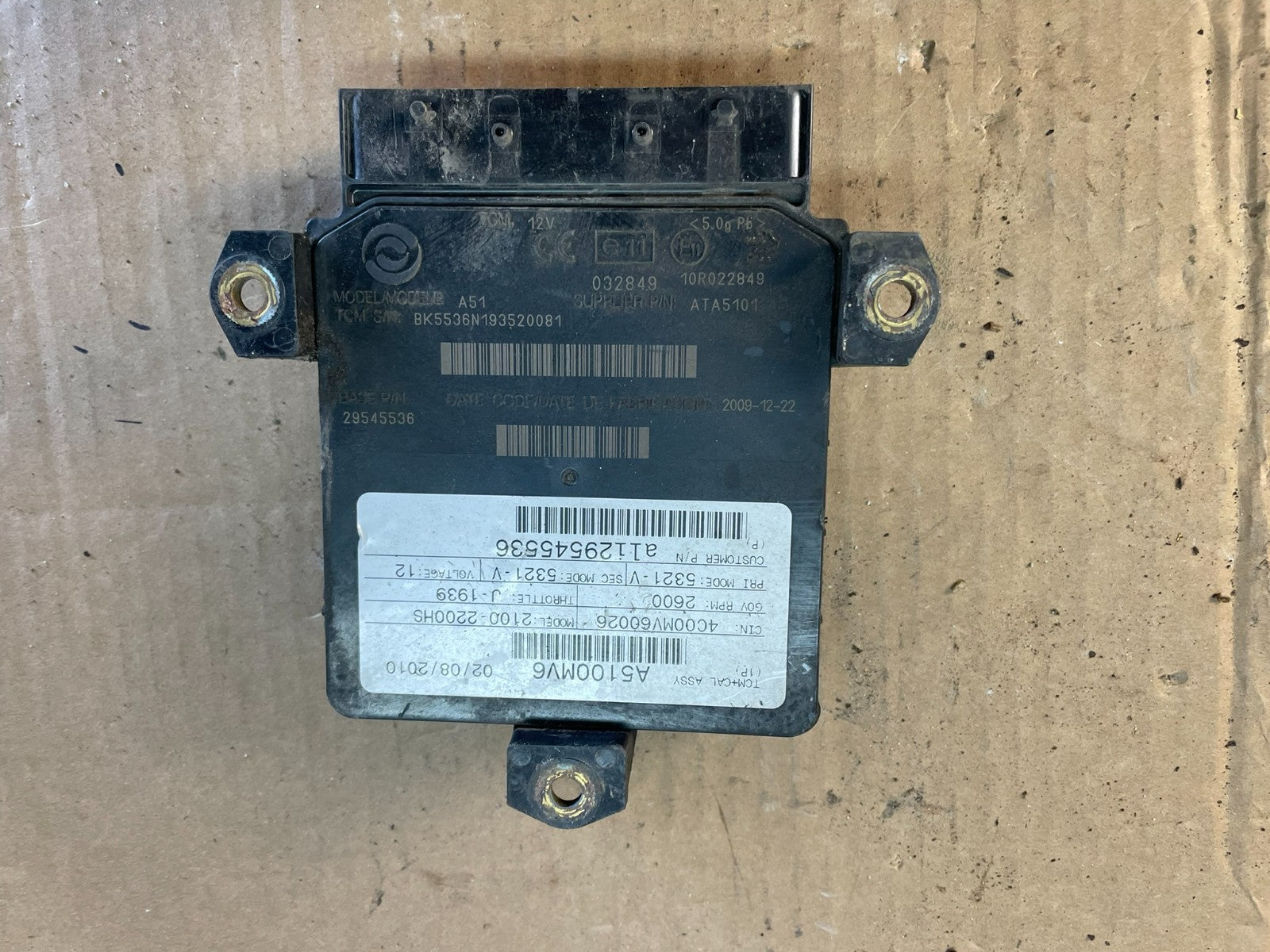 29545536 Allison TCM Transmission Control Module Computer Auto ac5369 DG1