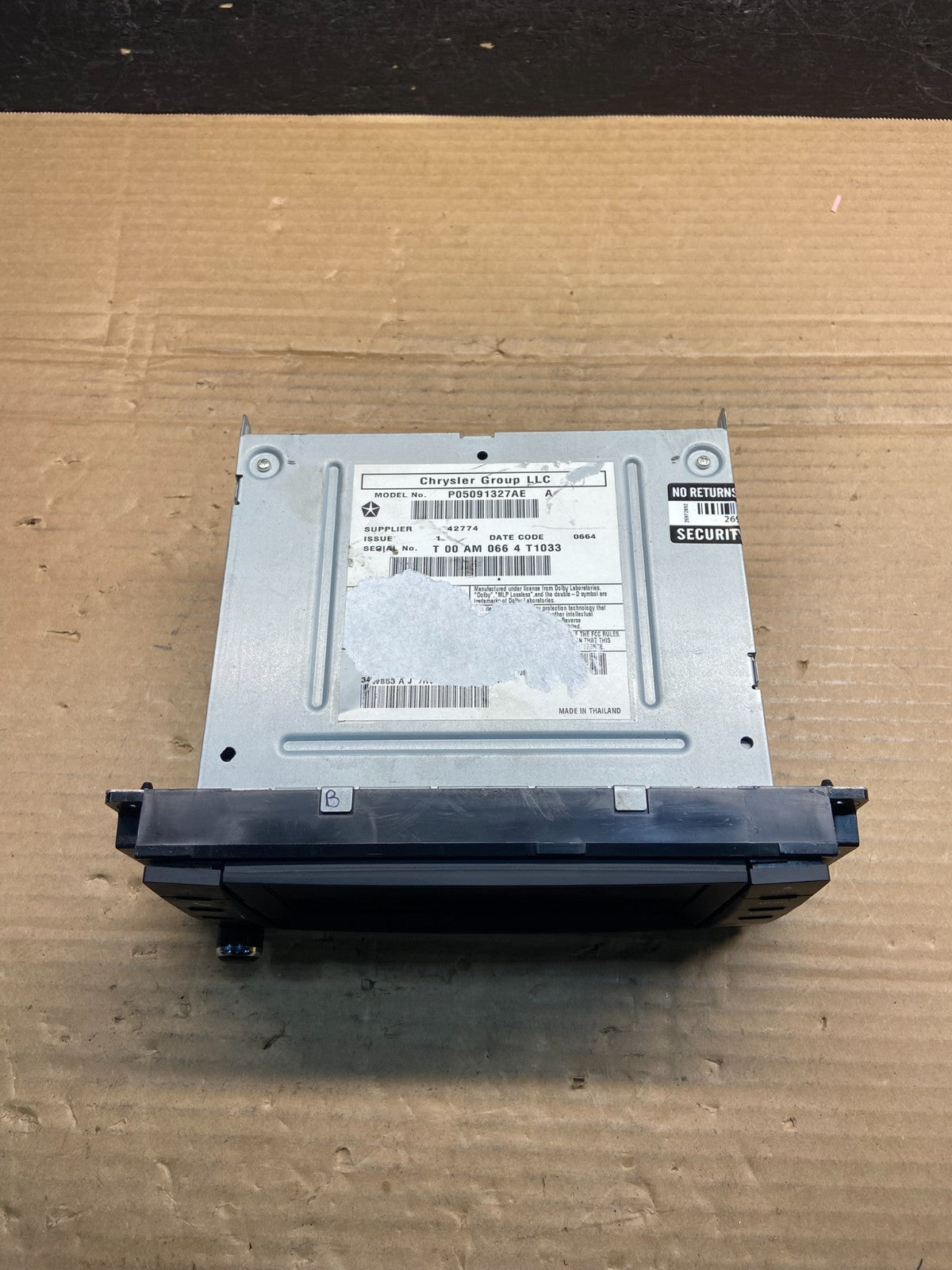 2012 to 2020 Dodge Chrysler Caravan AM FM Radio Screen Display ae2579 DG3