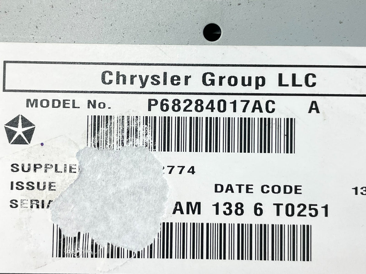 2007 2014 Jeep Dodge Chrysler Screen Display CD Player Satellite Radio AI0582 DG11