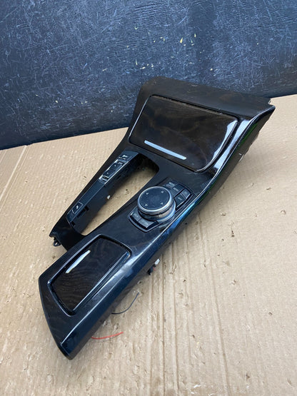 2011-2016 BMW 5 F10 Center Shifter Console Trim Cup Holder Switches OE AF6384 DG5