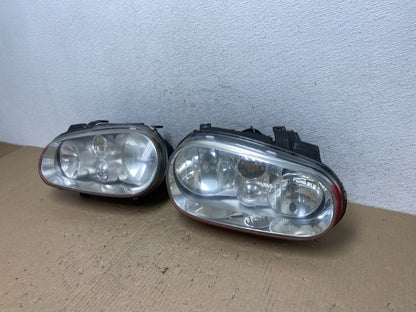 1997-2003 Volkswagen Golf MK4 Left+Right Side Halogen Headlights AE9758 DW1