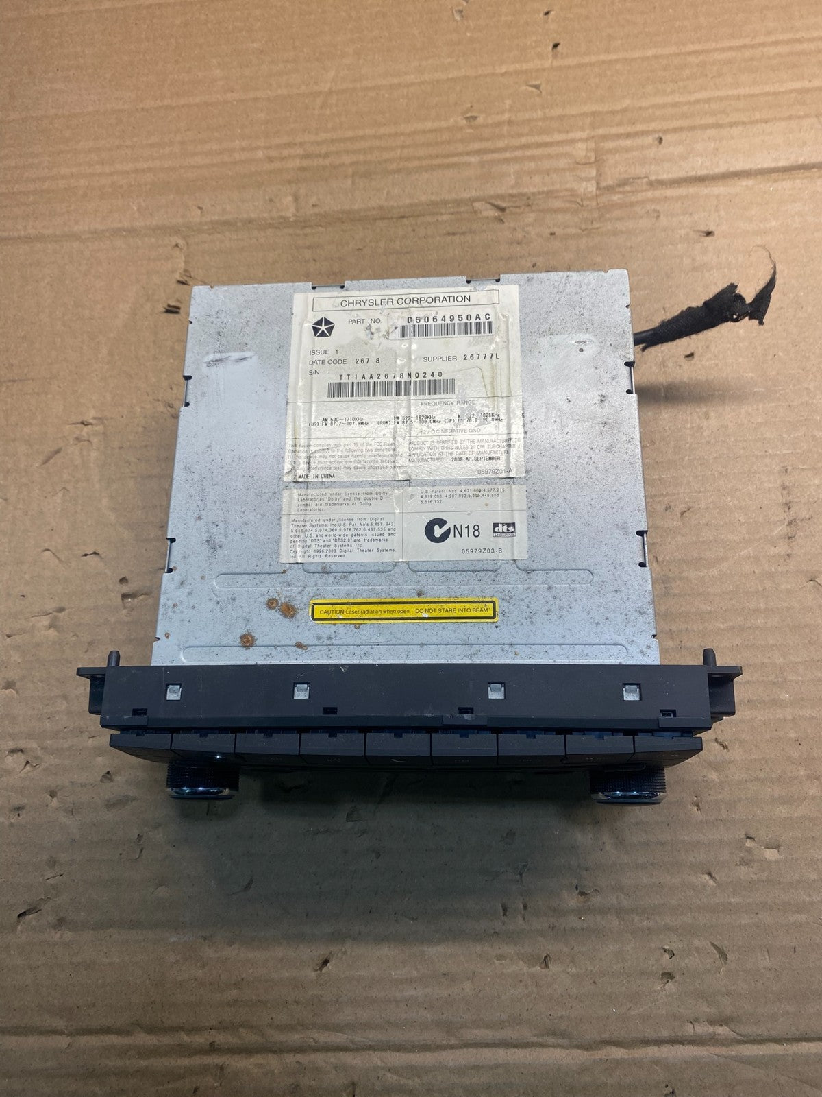 2007-2012 Chrysler Dodge Jeep Ram Radio CD MP3 AUX Receiver aa3172 DG3