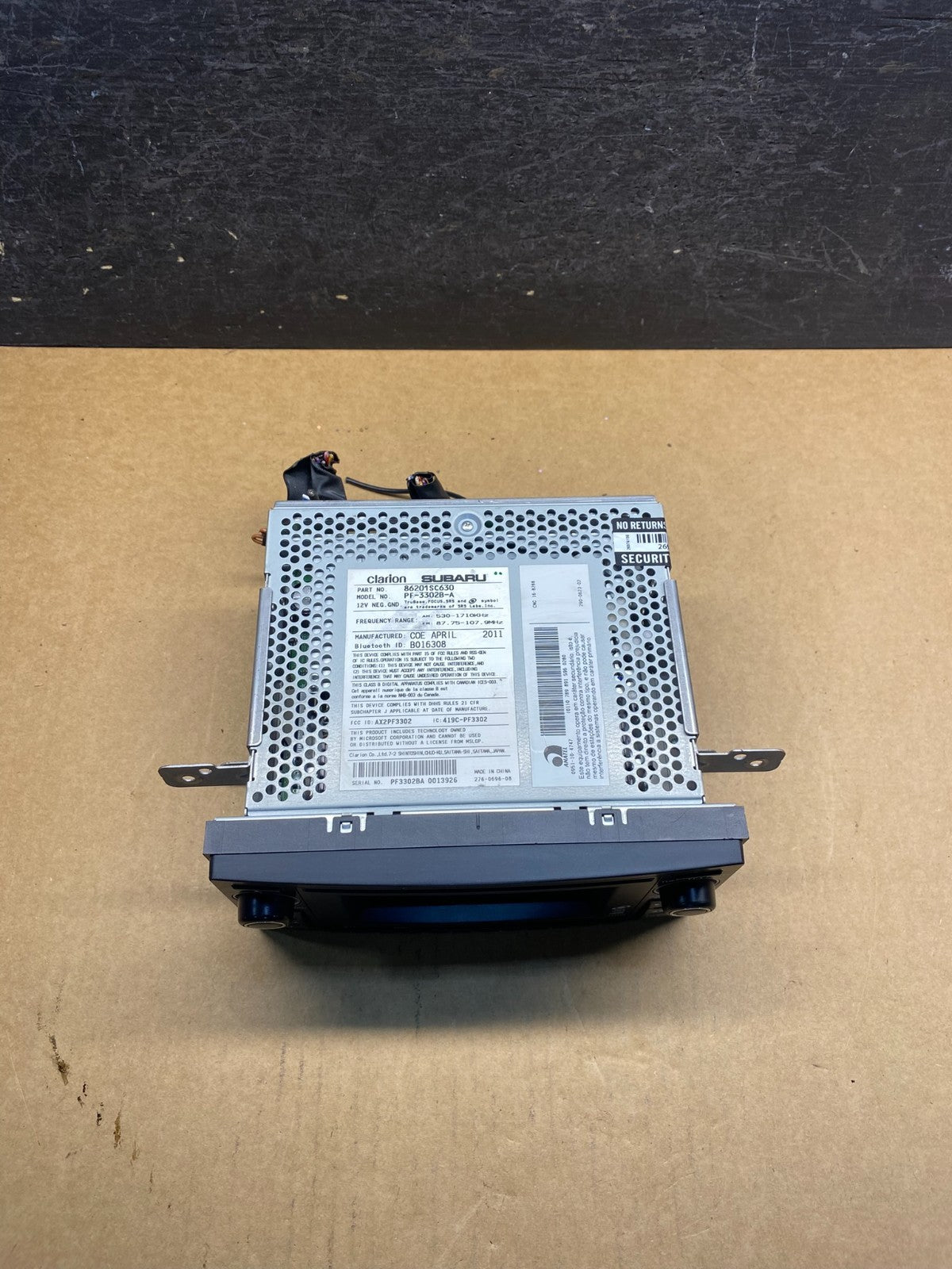 2011 to 2013 Subaru Forester AM/FM CD Plater Radio AH4975 DG3