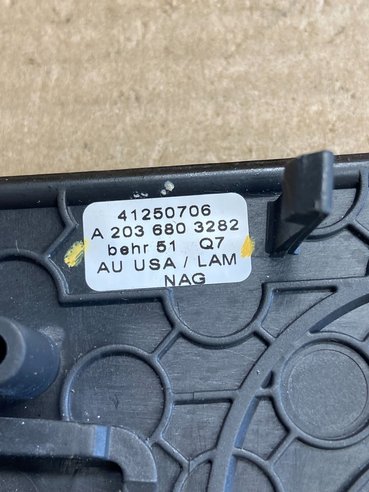 2001 to 2007 Mercedes-Benz C W203 Lower Control Panel Cover a2036803282 AH51485