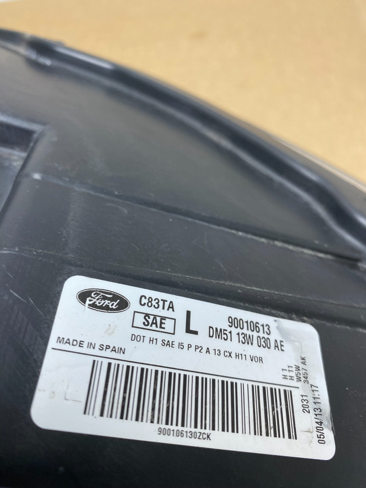 2013 to 2016 Ford C-MAX Left Driver LH Side Headlight AF9498 DW9