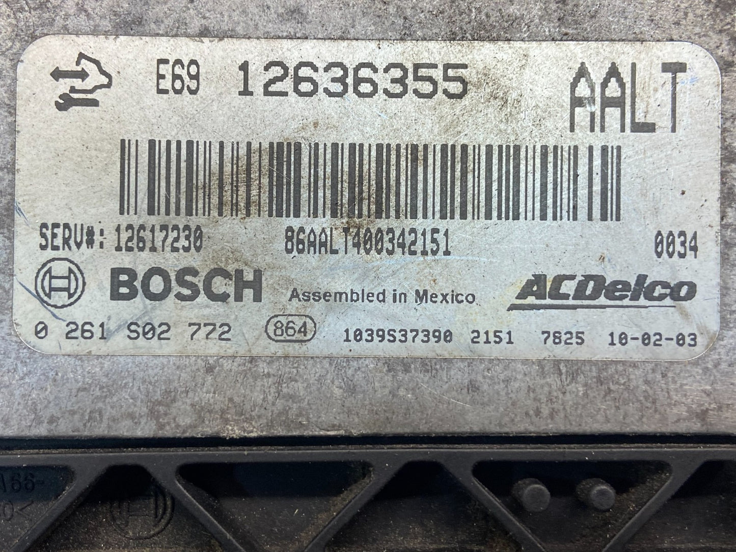 2010 2011 GMC Acadia Traverse Engine Control Module ECM ECU 12636355 af9242 DG2