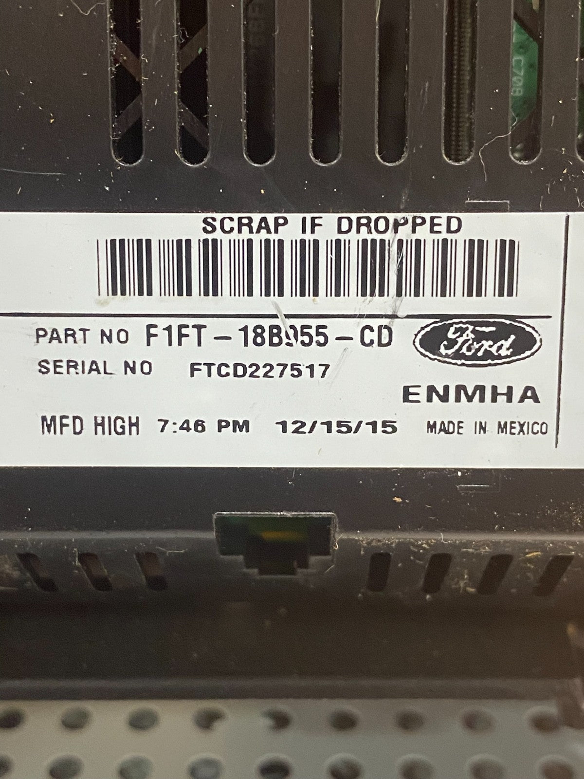 2015 2016 2017 Ford Focus Fusion Radio Screen Receiver AM FM CD MP3 AD1575 DG5