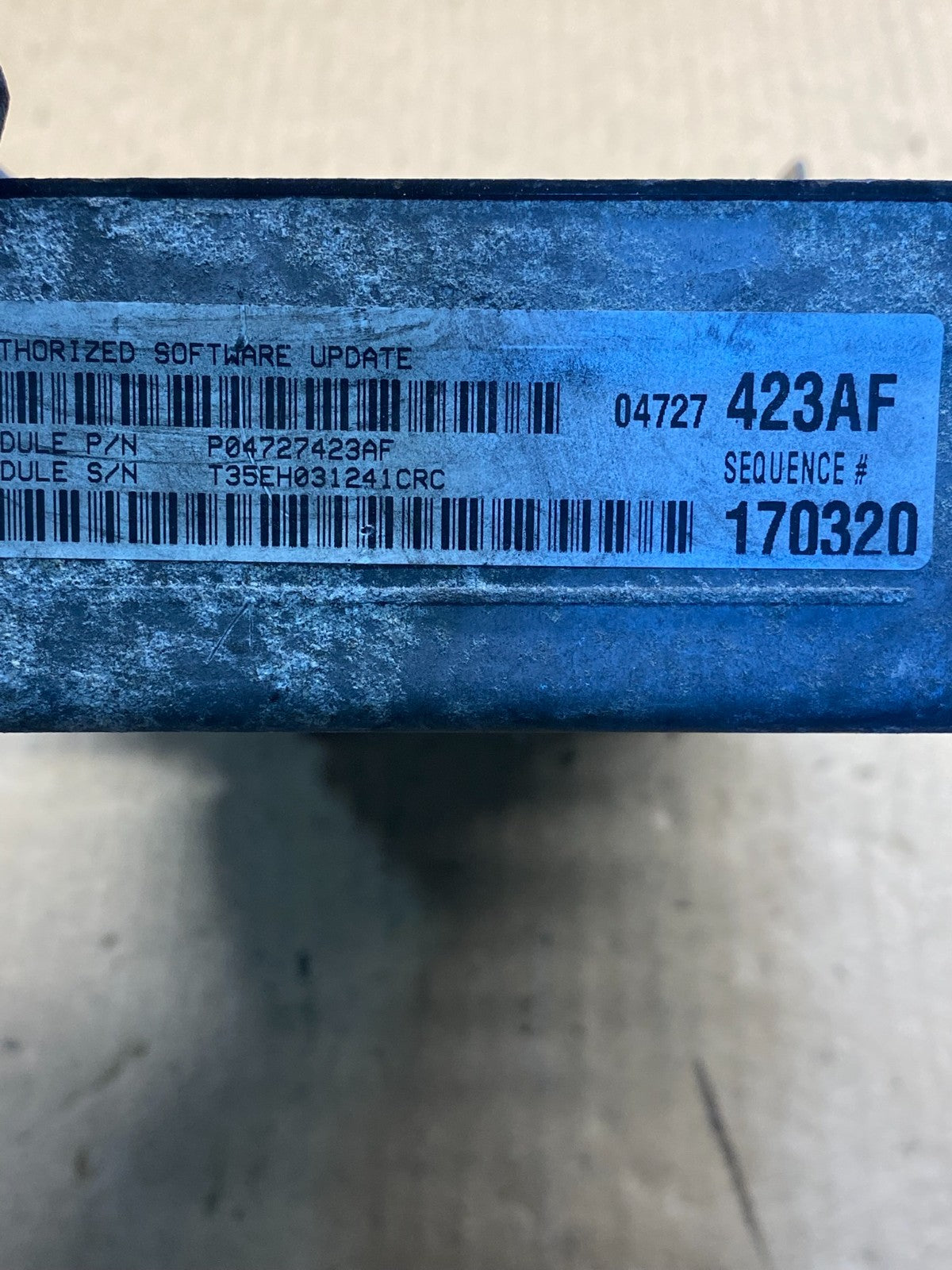 2002 Dodge Caravan Or Plymouth Voyager p04727423af ECM ECU Computer AG7056 DG2