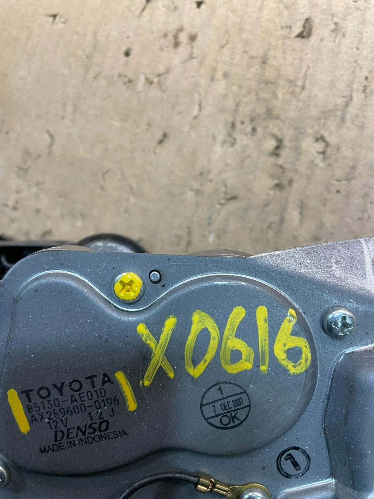 2011-2020 Toyota Sienna Rear Windshield Washer Wiper Motor x0616 DG7