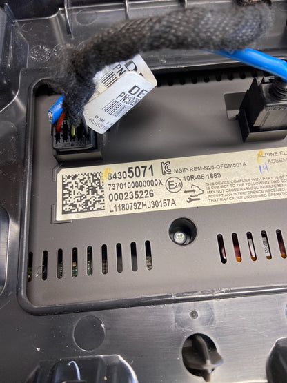 2018 Chevrolet Malibu Display Dash Screen Radio Information AH5143 DG5