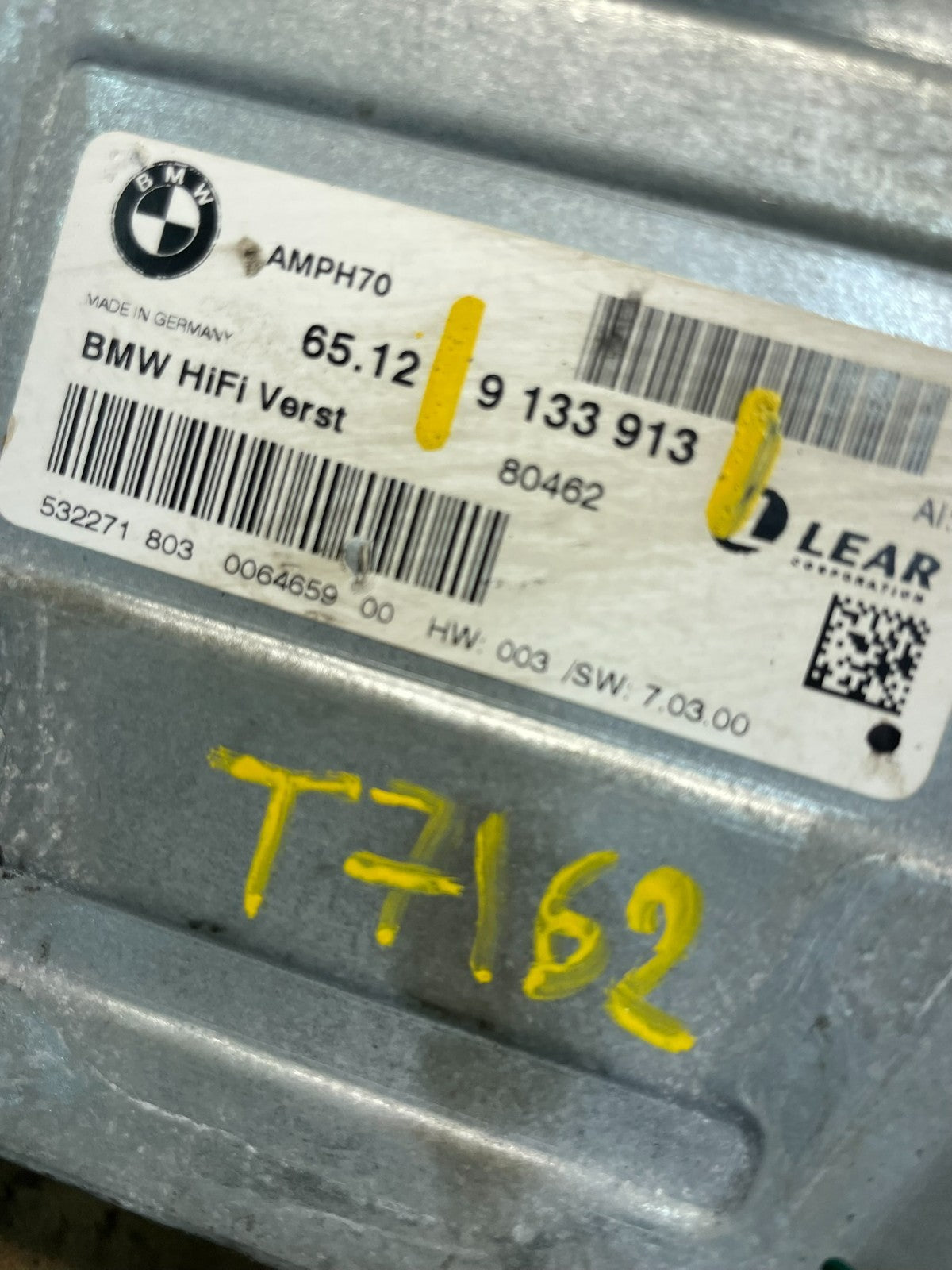 2007-2010 BMW X5 Top HiFi Lear Radio Audio Amplifier Amp T7162 DG4