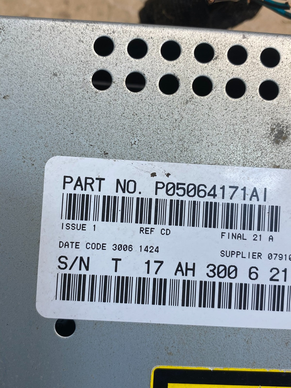 2005-2009 Chrysler Dodge Jeep Ram Radio CD MP3 Receiver AD4968 DG6