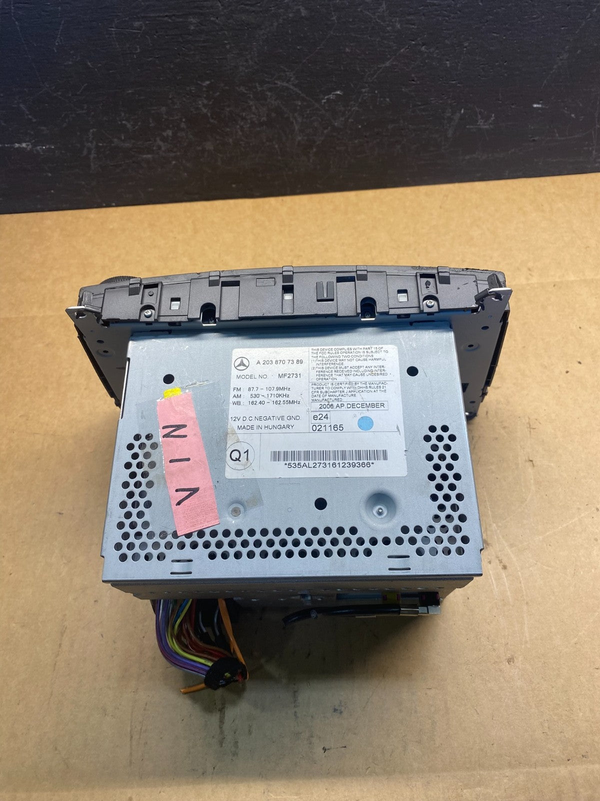2005 2006 2007 Mercedes W203 C230 C240 Head Radio CD Player Stereo AG1688 DG4
