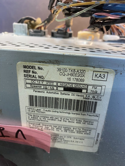 2011 to 2013 Honda Odyssey Radio AM/FM Control Panel ab7463 DG8