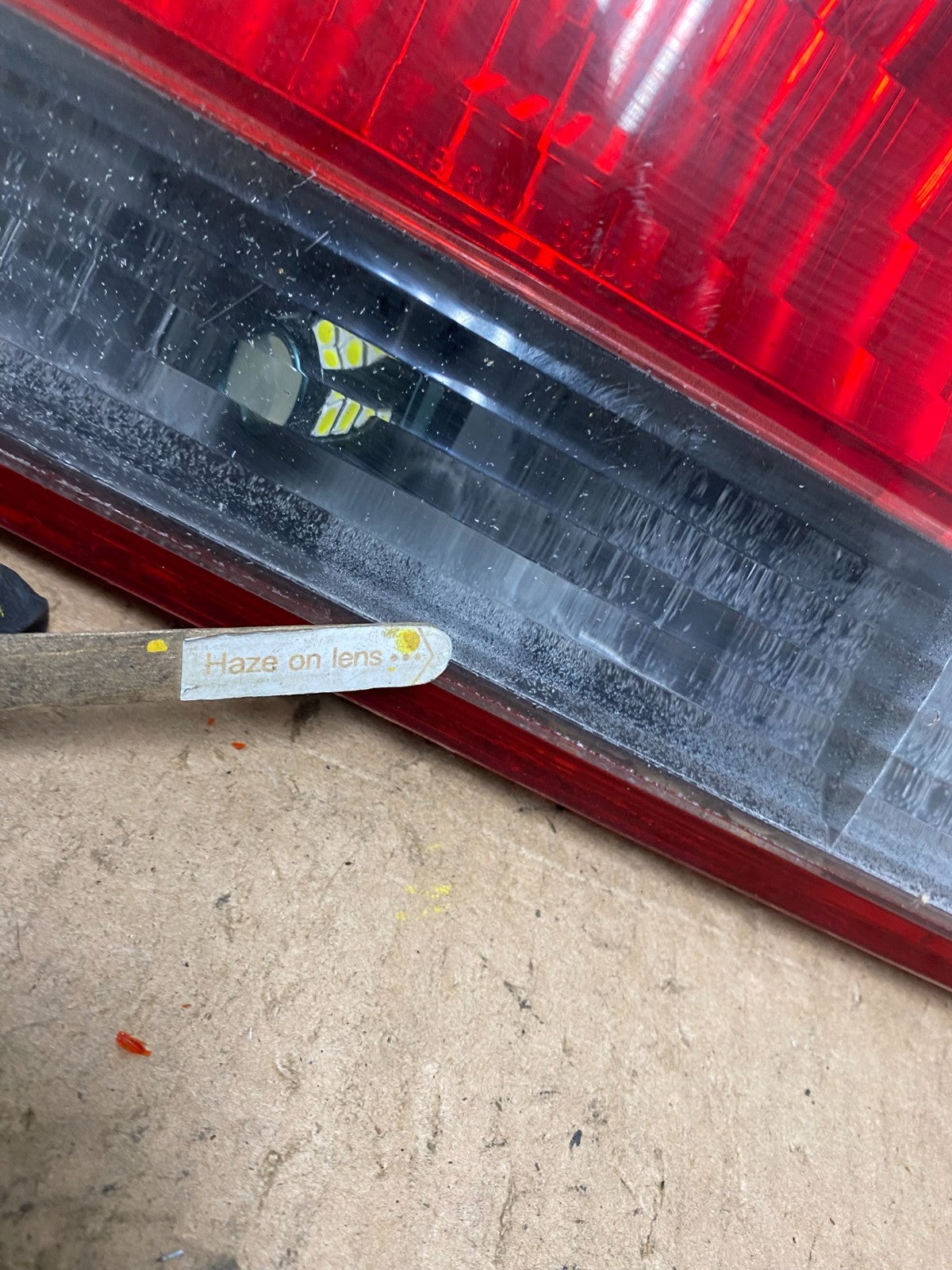 2001 to 2002 Honda Accord Left Driver LH Side Inner Tail Light OEM W2725 DW3