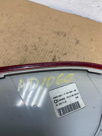 2007 to 2010 BMW M3 328i 335i Coupe Right Passenger RH Tail Light AD1066 DW6