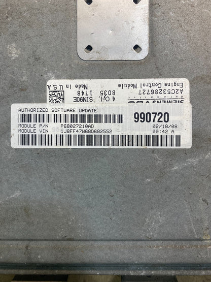 2007 to 2010 Dodge Caliber ECM Engine Computer Module ECU AA2808 DG2