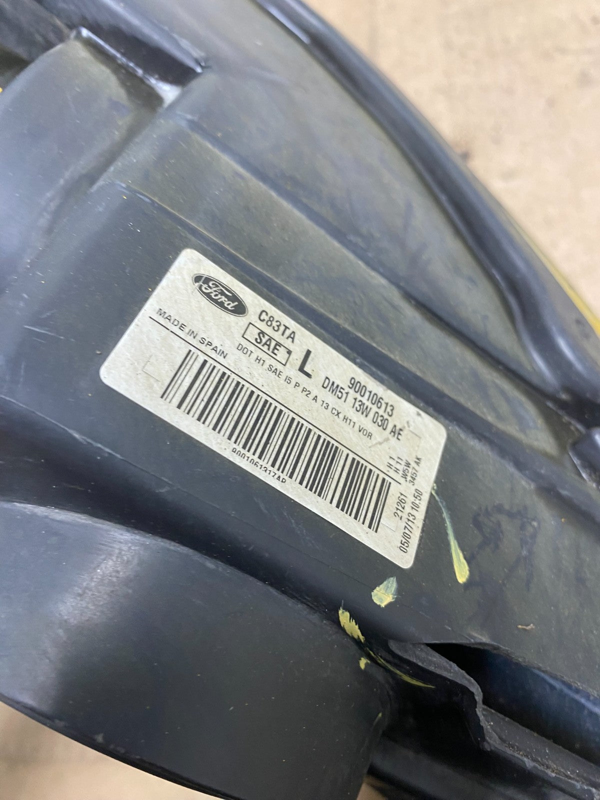 2013 to 2016 Ford C-MAX Left Driver LH Side Headlight AC5874 DW11