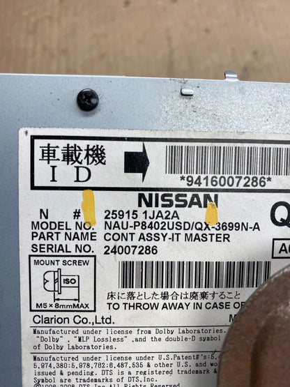 2012 - 2013 Infiniti G37 Radio CD Player Receiver AM FM Climate Module AB9582 DG5