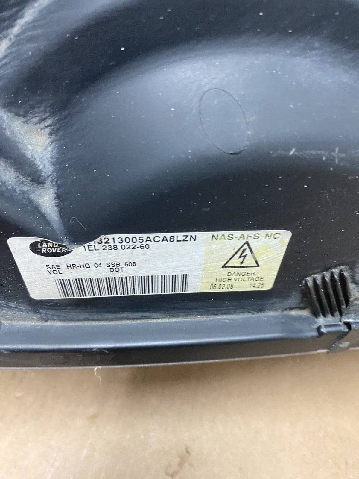 2006-2009 Land Rover Range Rover Right Passenger Xenon Headlight AD7882 DW9