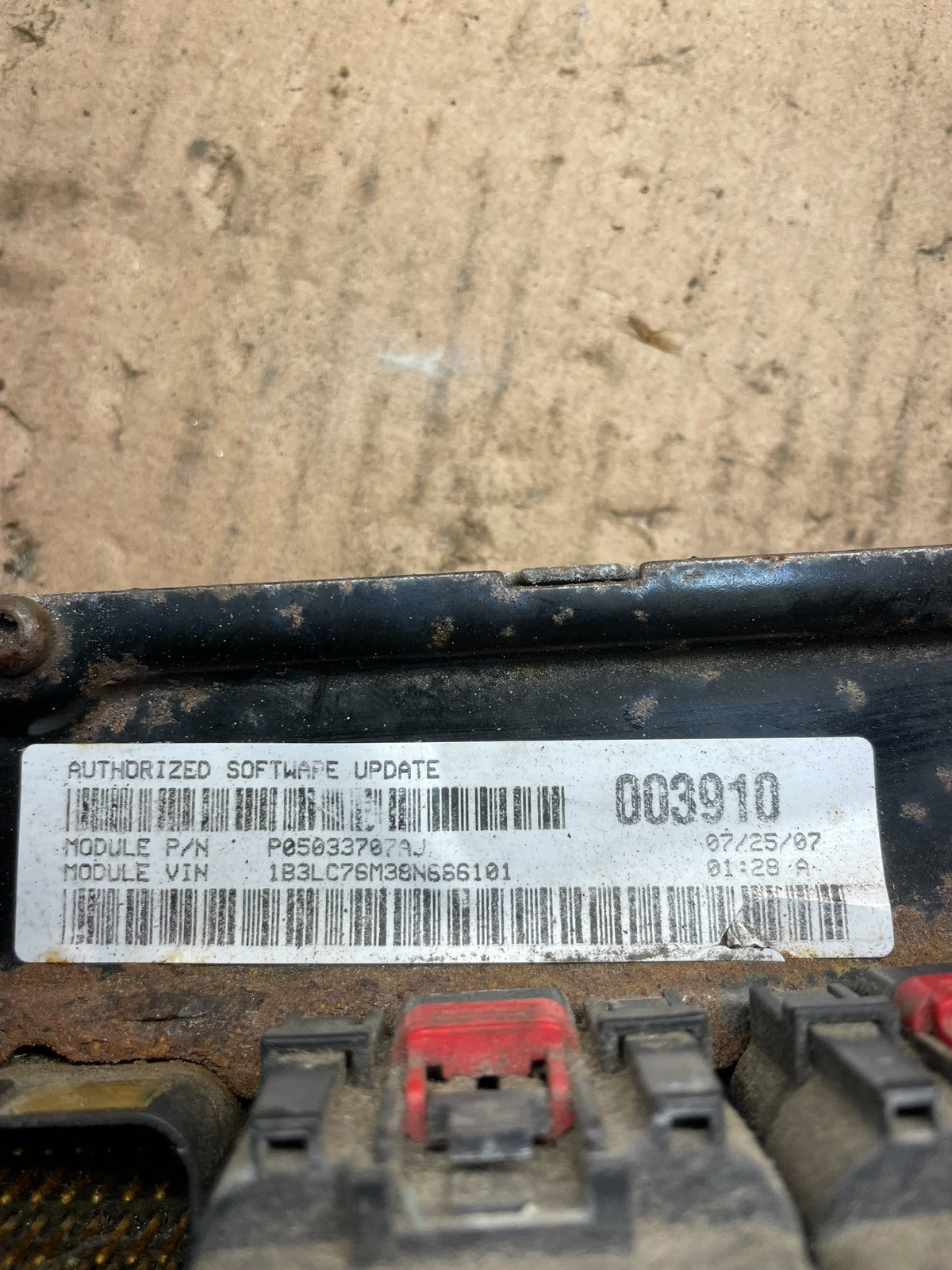 2007 to 2008 Chrysler Sebring  Engine Control Computer Unit ECU ECM S8234 DG4