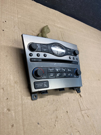 2010 to 2013 Infiniti G35 G37 Radio Player Climate Control Panel Bezel AD7112 DG2