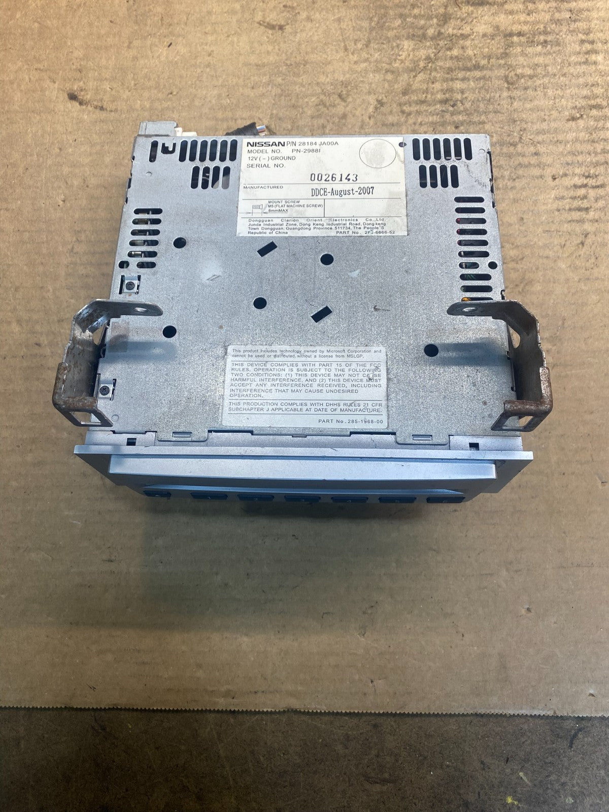 2007 2008 2009 Nissan Altima 6 Disc Cd Changer OEM AA1812 DG3
