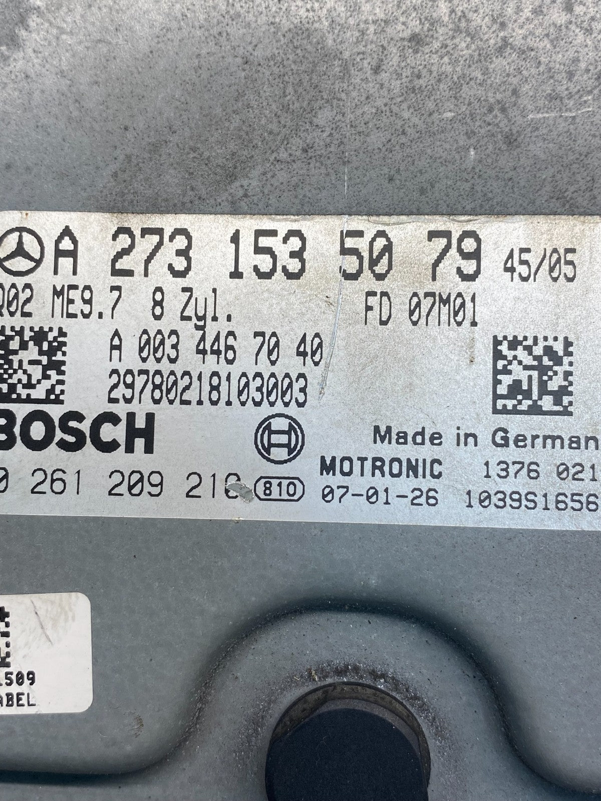 2007 - 2011 Mercedes CL550 S550 ECU ECM Engine Control Module Unit ae7471 DG2