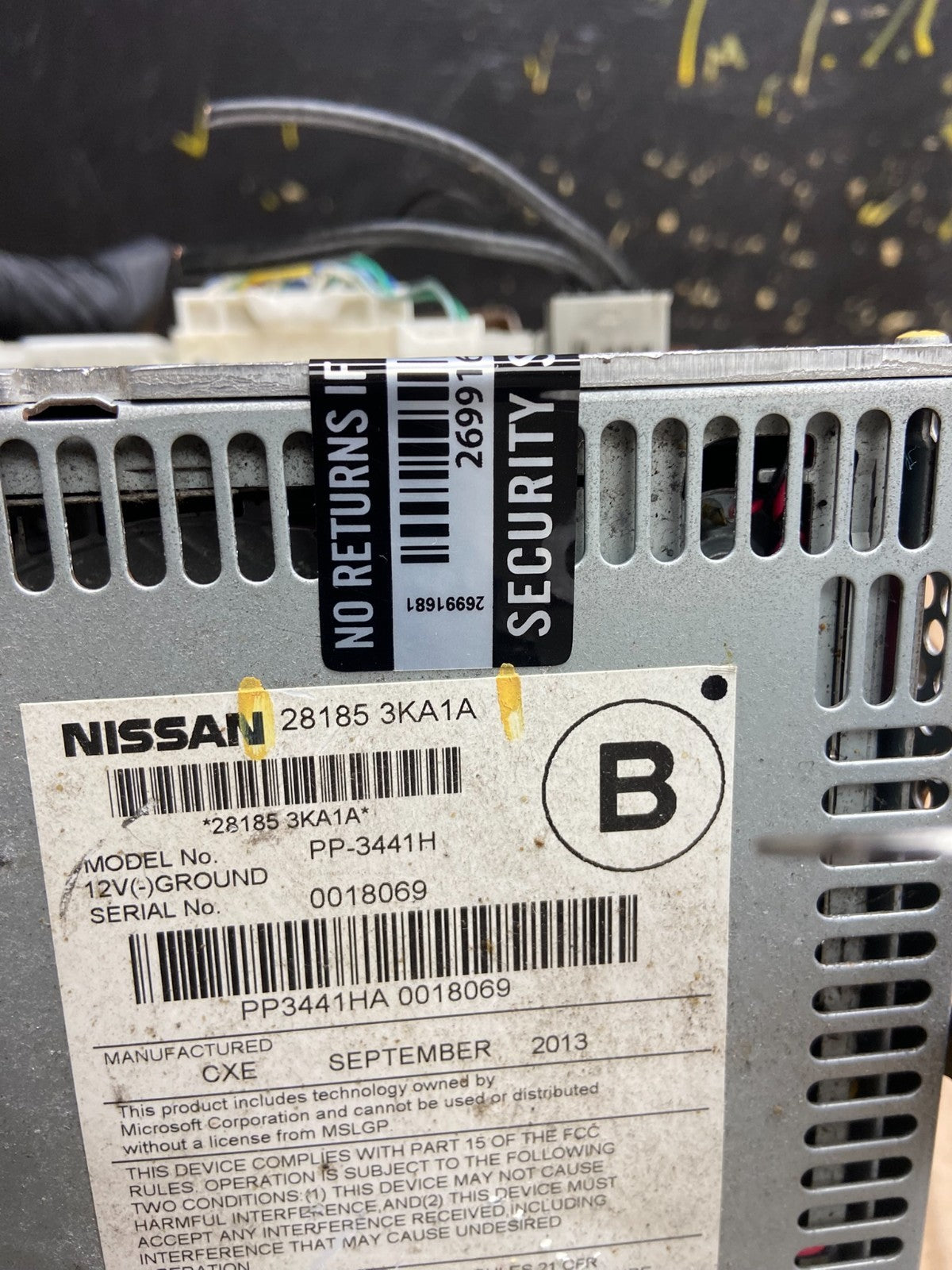 2013 to 2016 Nissan Pathfinder Radio Temperature Climate Control OEM AA8193 DG5