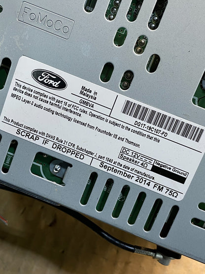 2013 2014 2015 Ford Taurus Radio Stereo CD Player Receiver AM FM Audio AI9961 DG6