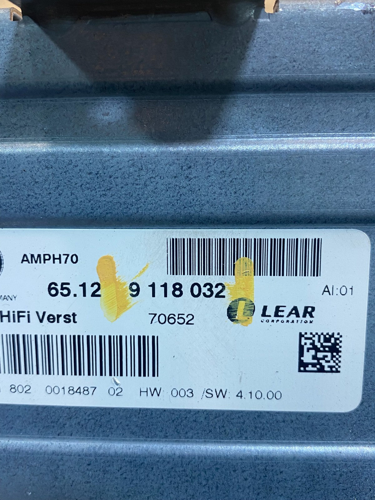 2007-2010 BMW X5 Top HiFi Lear Radio Audio Amplifier Amp OEM AA3006 DG3