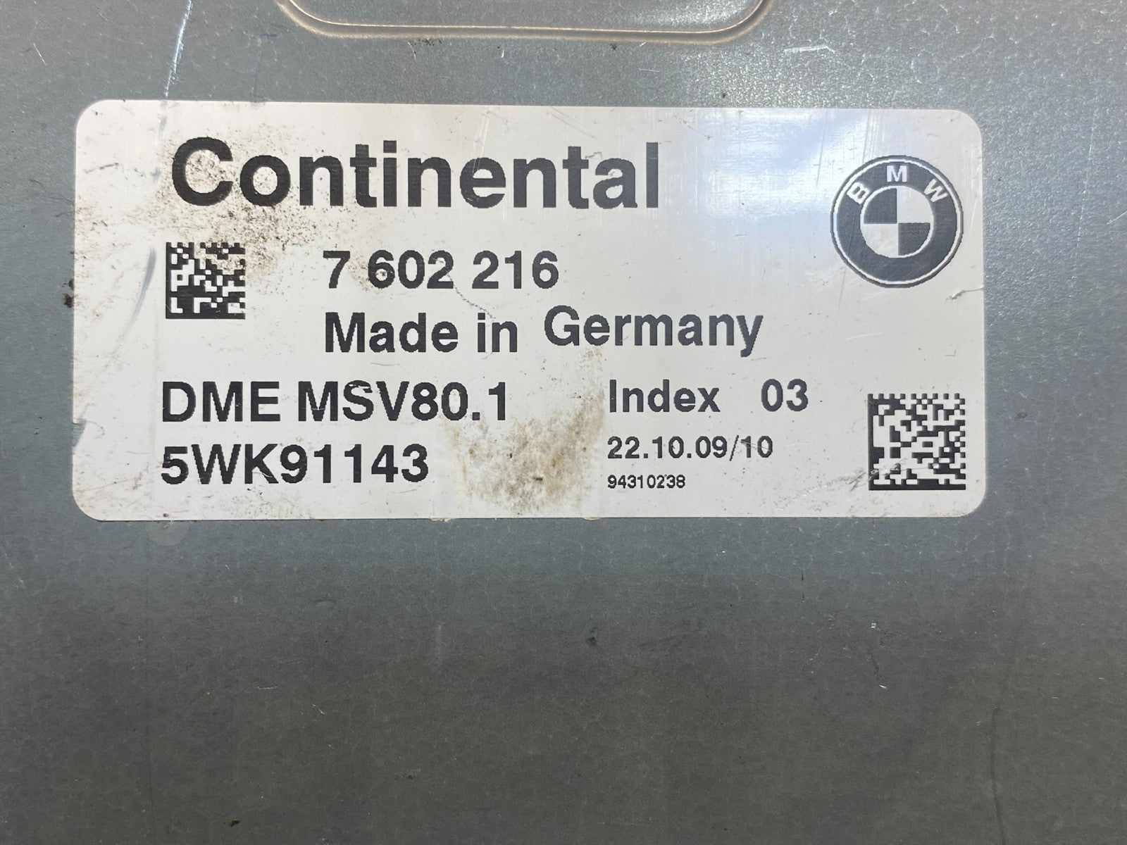 2007 to 2011 Bmw 328i X3 Ecm Ecu Engine Computer Module AE7751 DW2