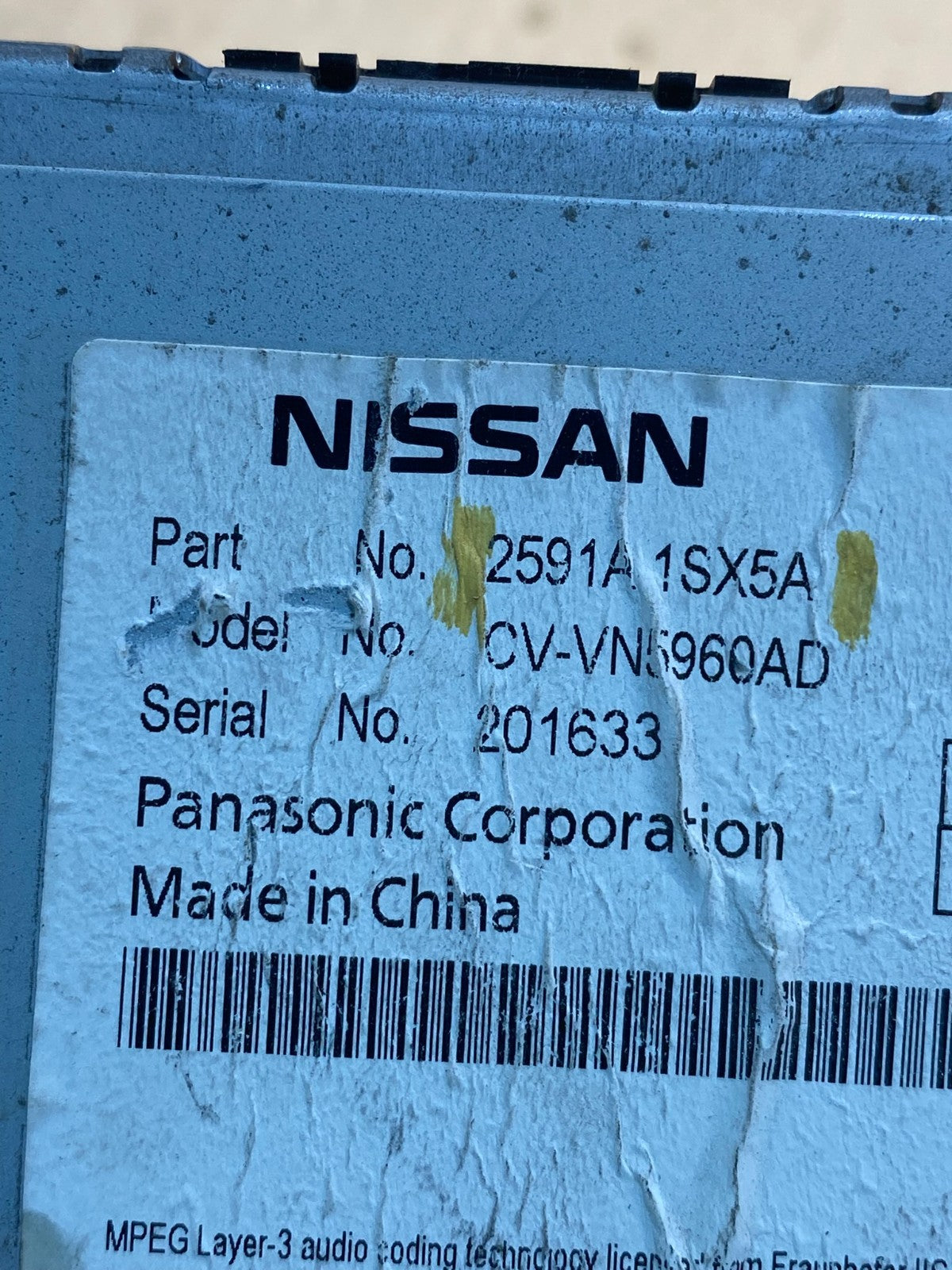 2011 - 2013 Nissan Murano Maxima M35 M37 BOSE Radio CD Navigation ac8932 DG6