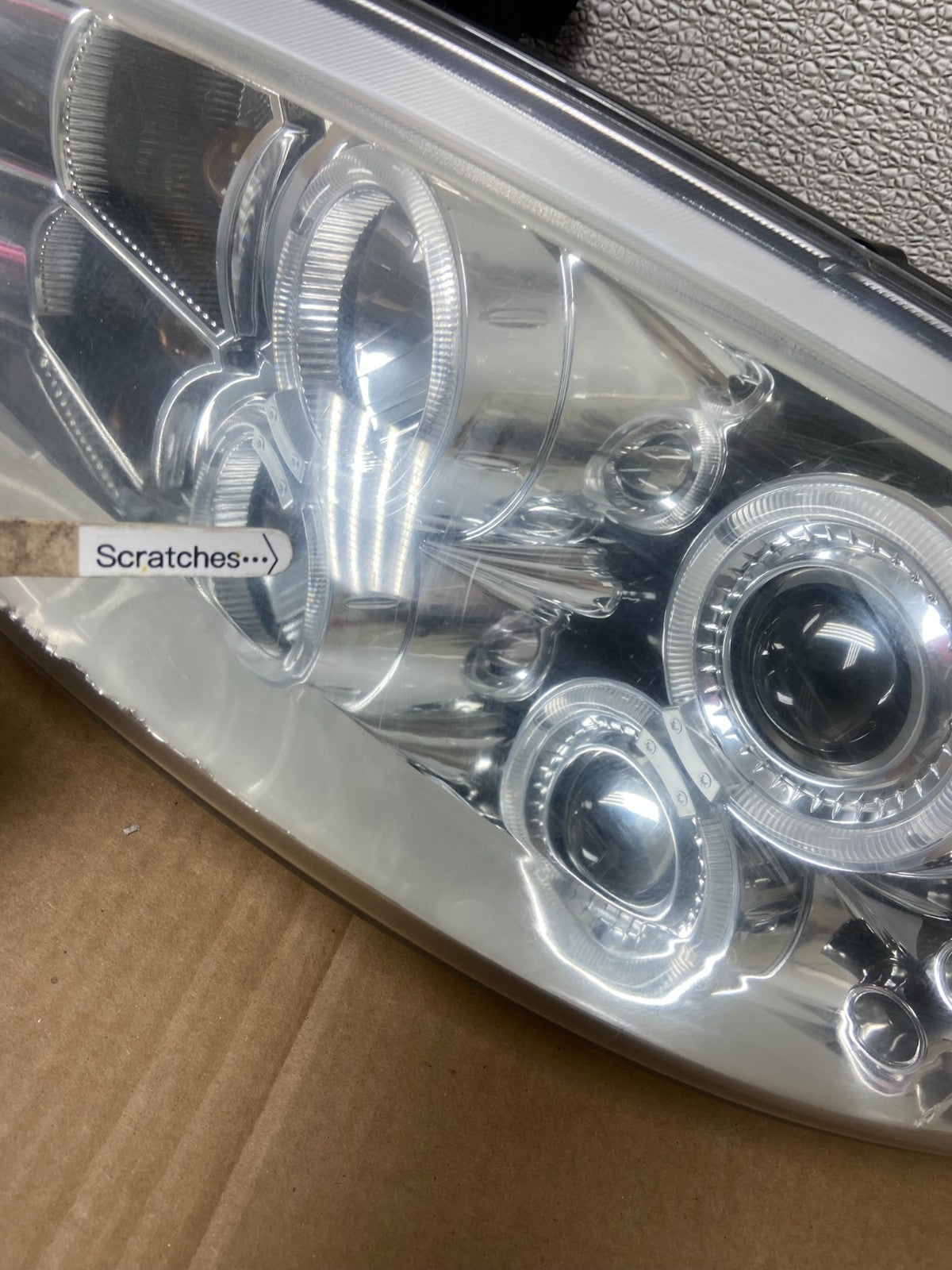 1995-1996 Mitsubishi Eclipse Left+Right Set LED Chrome Headlight AA6214 DG4