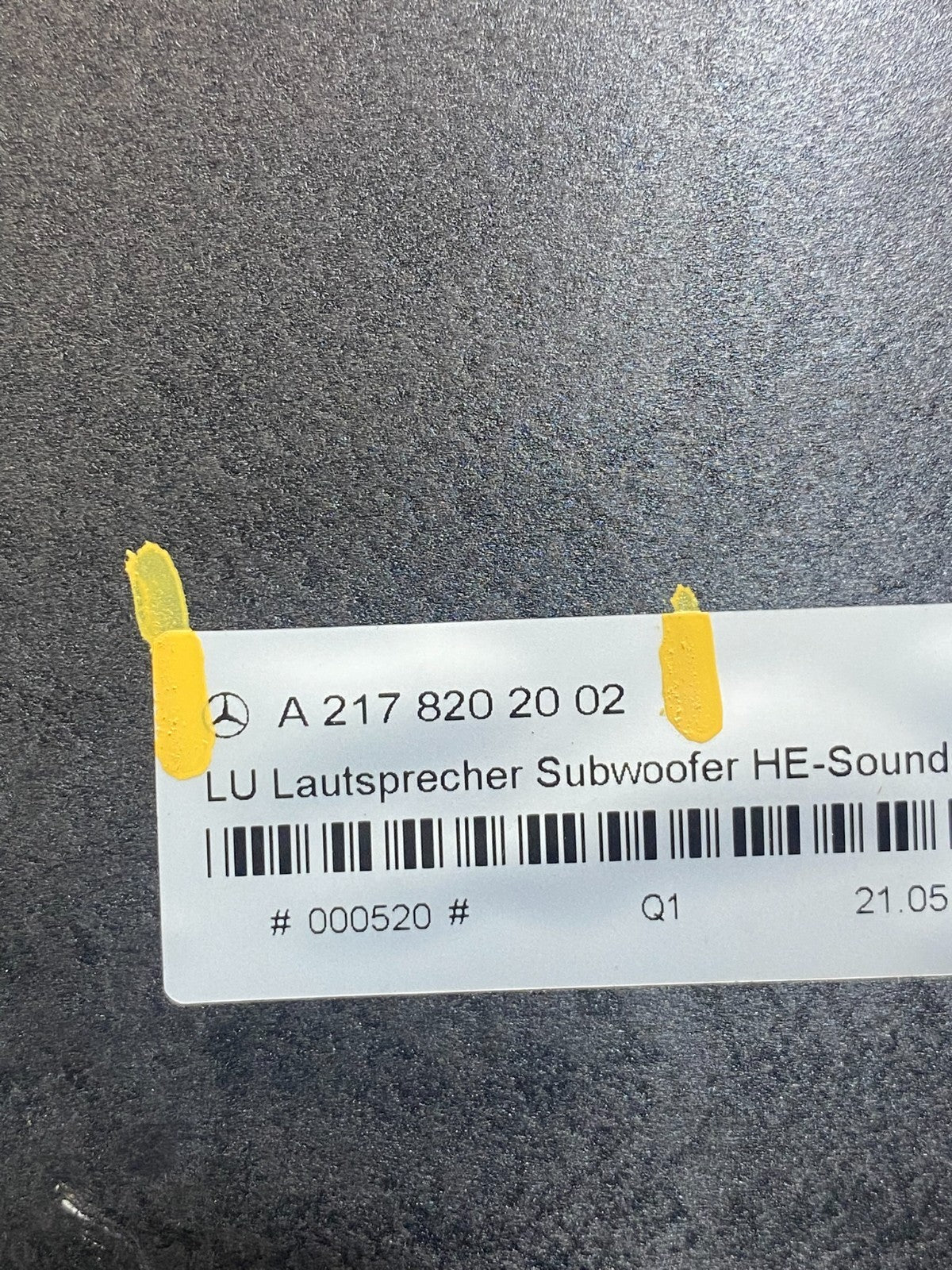 2014-2023 Mercedes S550 W222 Rear Subwoofer Audio Sound Speaker Box ah1736 DG10