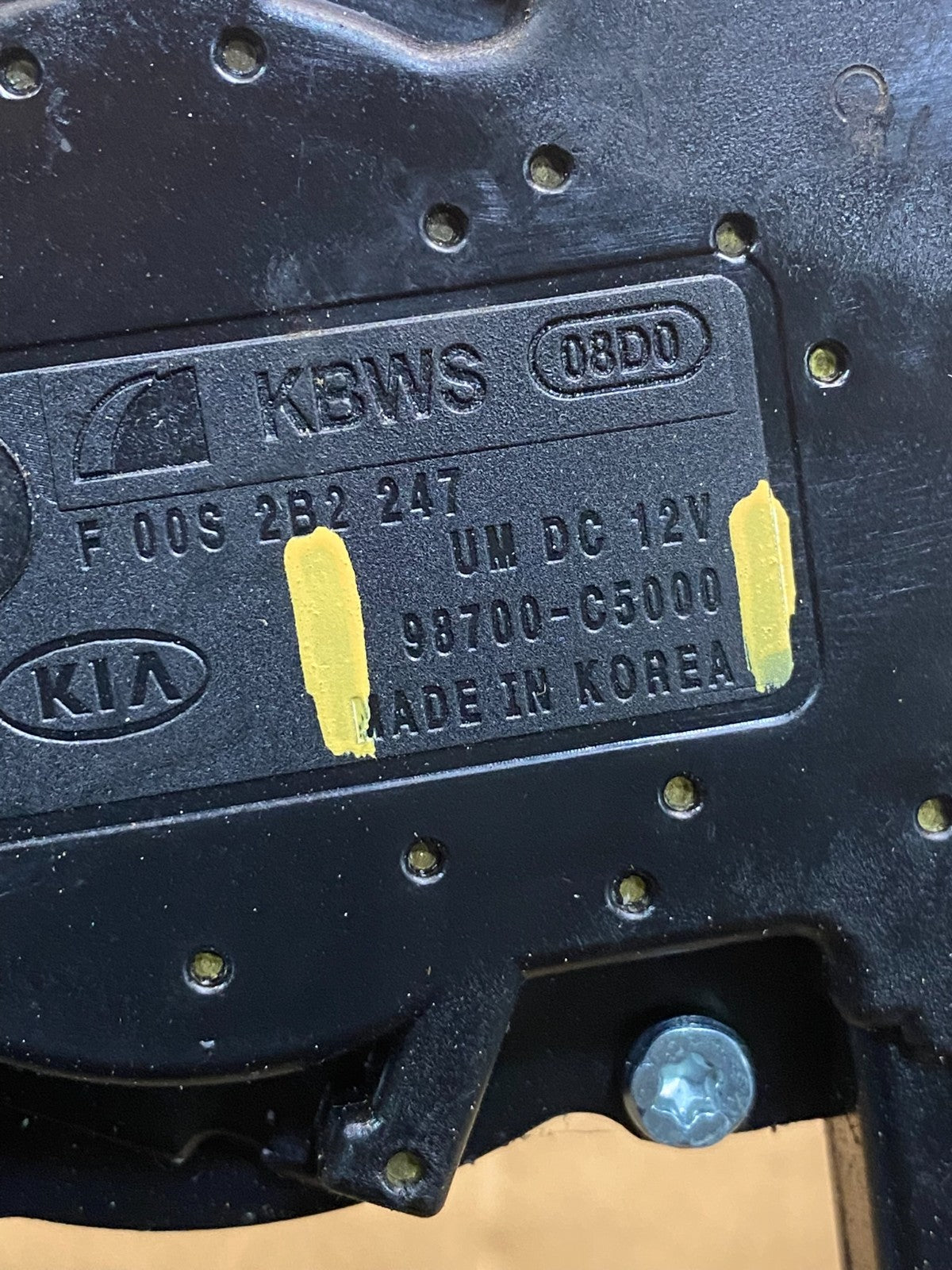 2016 - 2018 Kia Sorento Rear Glass Windshield Wiper Motor ac7975 DG5